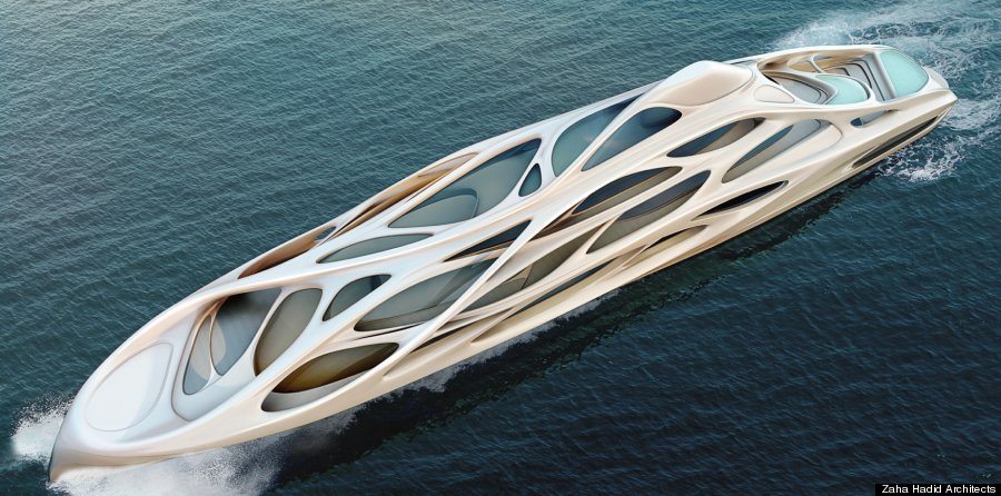 Одна из самых дорогих концептуальных лодок от Zaha Hadid Architects