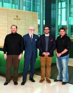 Jake Ehrlich, James Dowling, Benjamin Clymer, Ariel Adams at Rolex World Headquarters