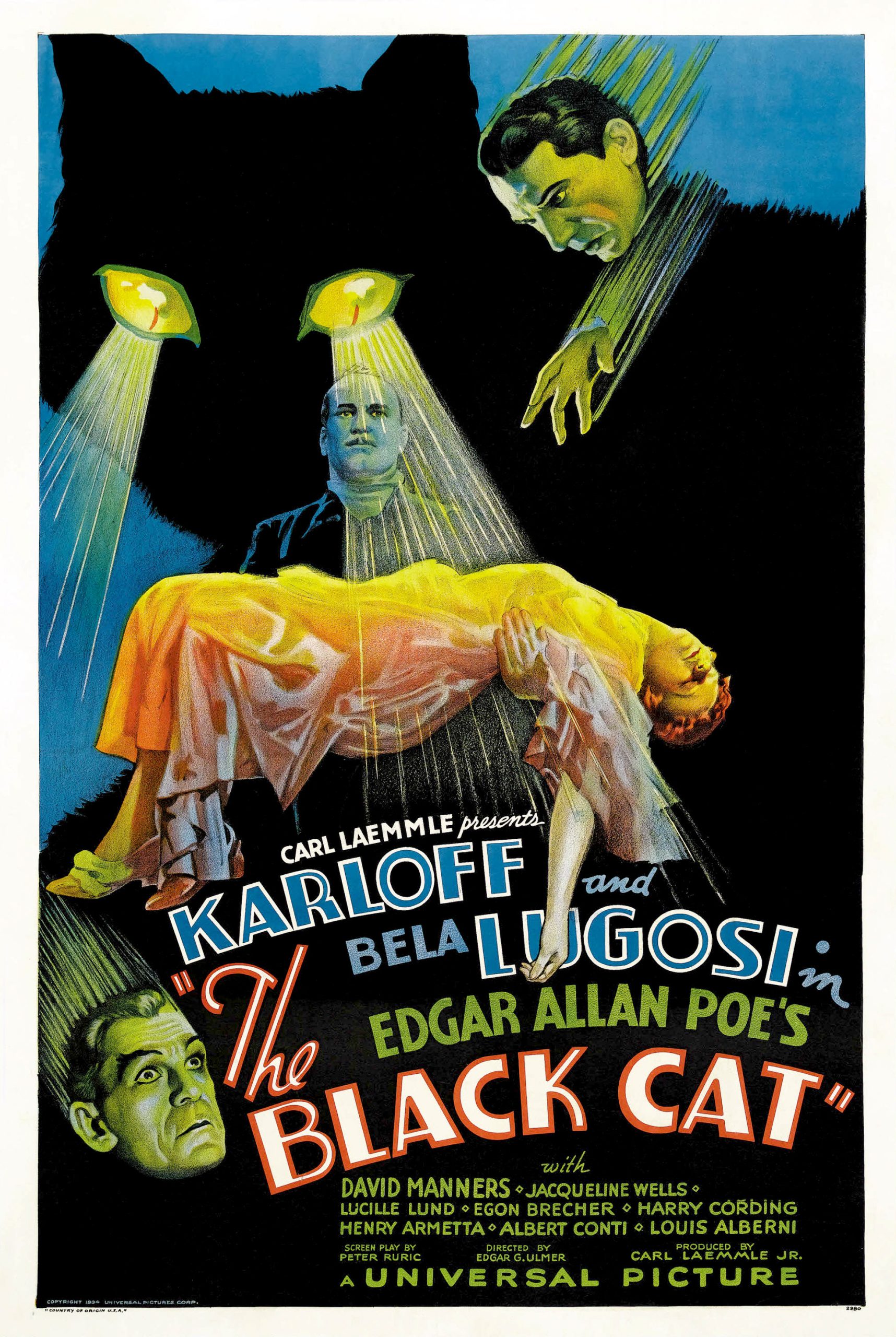 1934 The Black Cat Poster, 4,600 - one of the most valuable, popular retro posters & memorabilia as of 2024