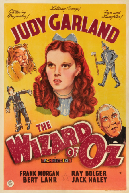 Das alte Plakat von The Wizard of Oz ist ein Klassiker - genau wie der Film