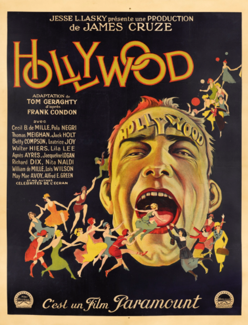 De beroemde 'Hollywood' film retro poster
