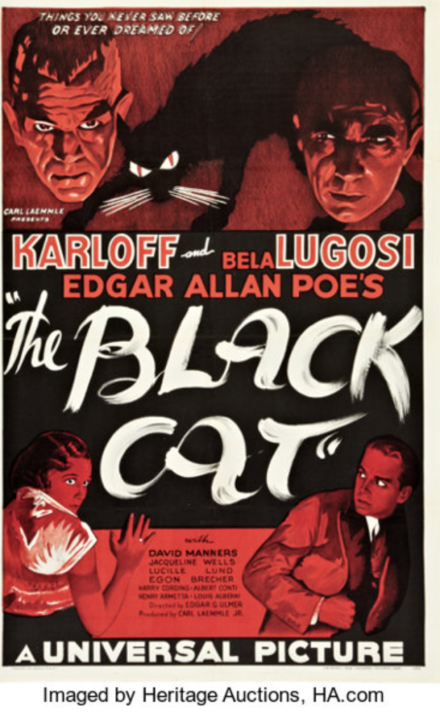 Plakat med Den sorte kat fra 1934, 6.800