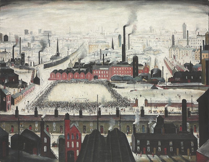 A Football Match © L S Lowry 1949 - one of the most valuable and popular Lowry paintings