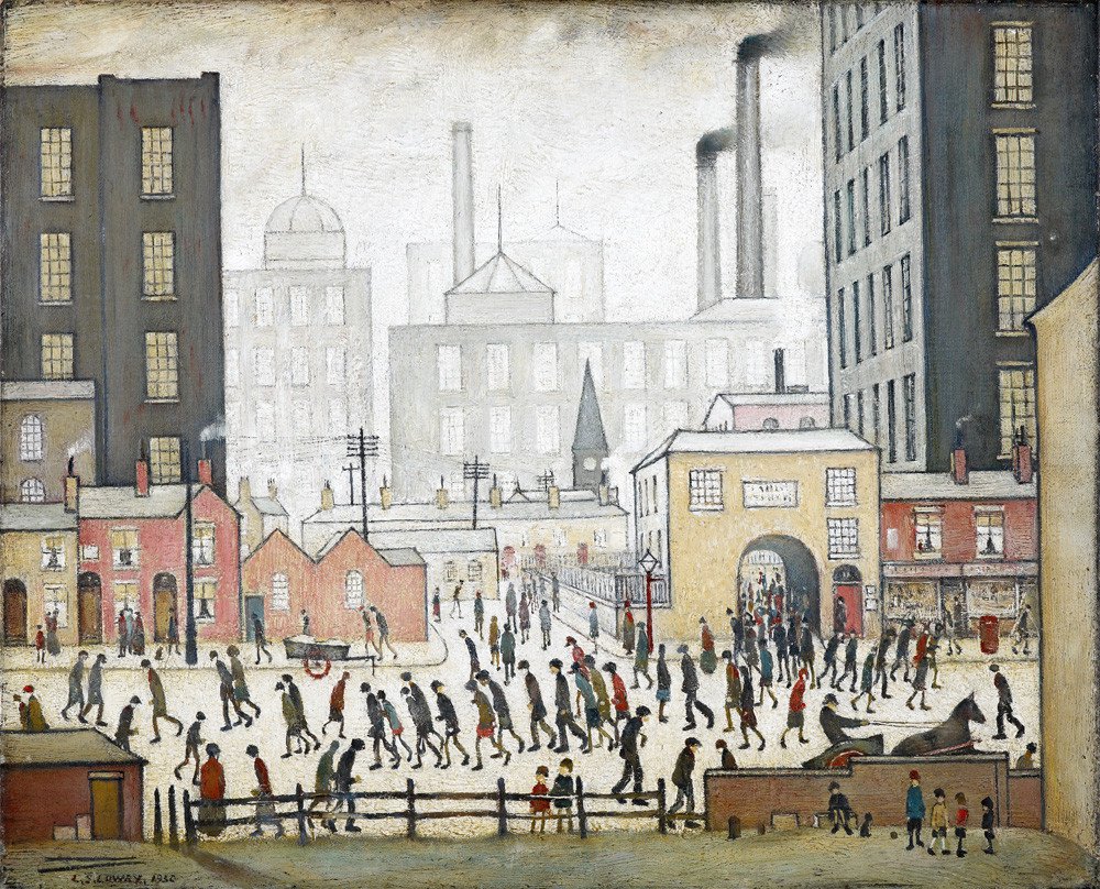 ‘Coming from the Mill’ - Another Industrial themed piece of art by Lowry