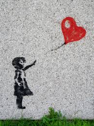 the girl & balloon represents a landmark in Bansky's most famous artwork