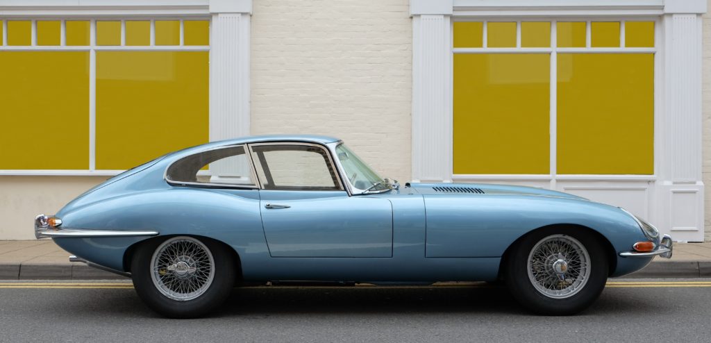 jaguar e type, one of the most popular british sports classic car in the world