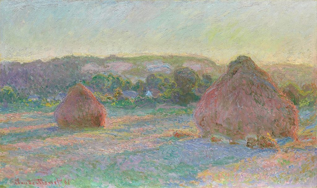 Claude monet Haystacks - one of the most valuable impressionist paintings ever sold on auction as of 2024