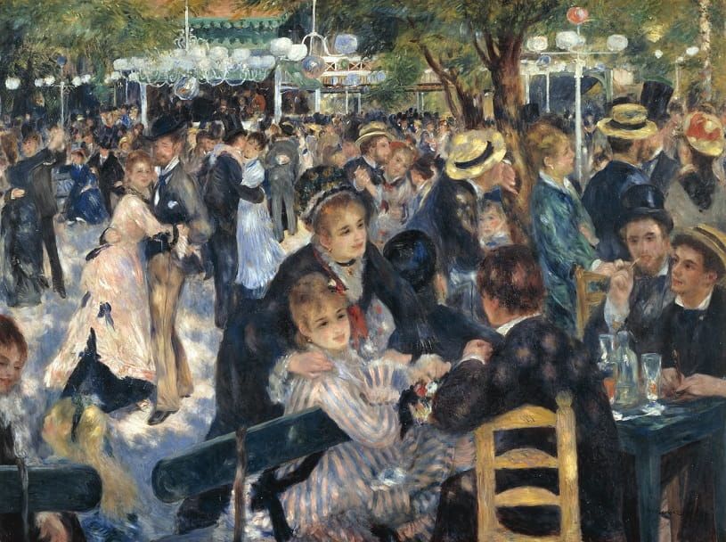 РЕНОИР – “БАЛ ДУ МОУЛИН ДЕ ЛА ГАЛЕТТЕ” - на једној од највреднијих и најпопуларнијих слика сликара импресионизма