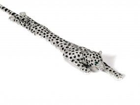 one of the most costly bracelets in the world, The Cartier-designed diamond panther bracelet