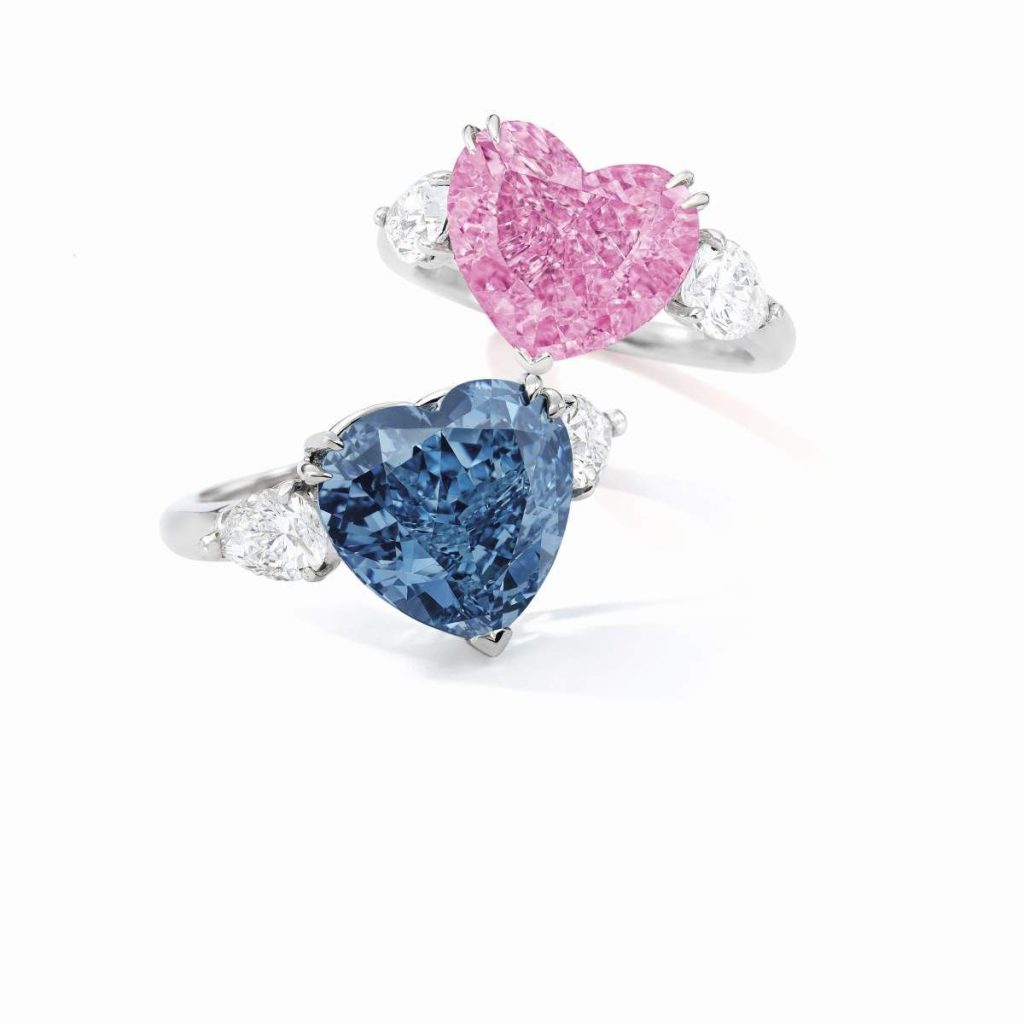 To investering fancy livlige hjerteformede diamantringer for å lede Sotheby's HK Magnificent Jewels Live Auction