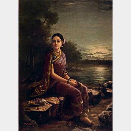 Selling for the equivalent of $29.4m in Pundole’s, Mumbai, Varma’s Radha in the Moonlight was the only painting on this list of the most expensive paintings in the world, to sell outside New York.