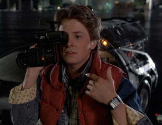 back to the future - Marty McFly takes us back in time with this iconic Casio calculator watch.