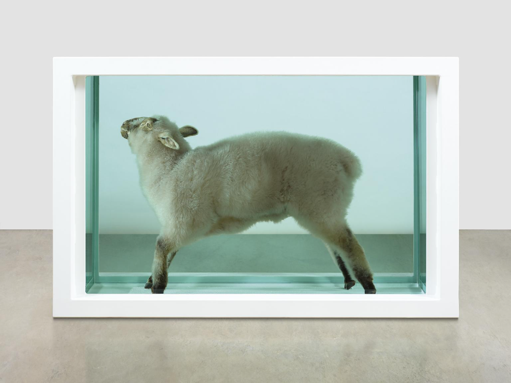 AWAY FROM THE FLOCK Damien Hirstin teos AWAY FROM THE FLOCK (Pois laumasta)