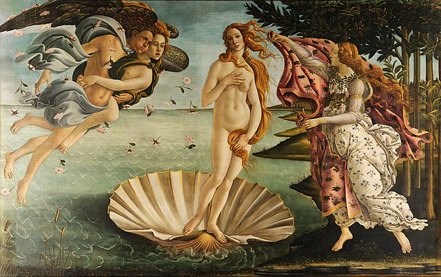 Botticelli Kelahiran Venus - lukisan wanita yang terkenal