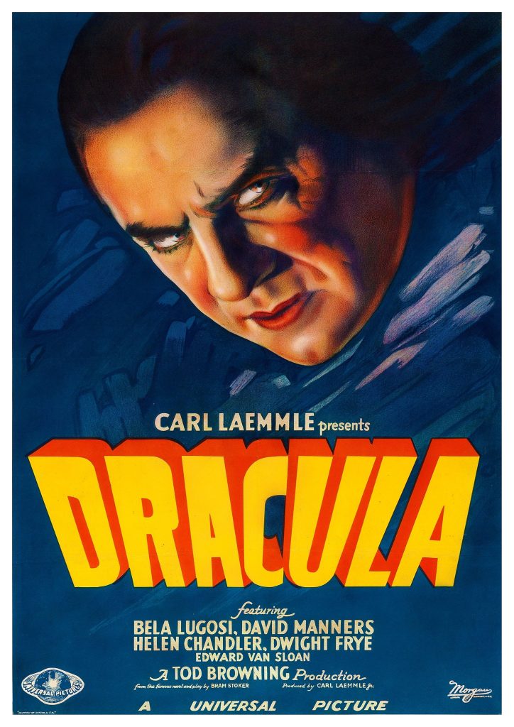 Dracula Horror Poster - one of te most expensive and famous movie poters in teh work ever sold as of 2023