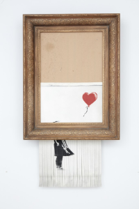 Latest Banksy Artwork 'Love is in the Bin' Created Live at Auction - some of the most expensive art / painting as of 2025