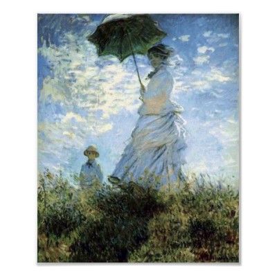 WOMAN WITH A PARASOL, CLAUDE MONET - one of teh most famous paintings in the world as of 2022 - 2023