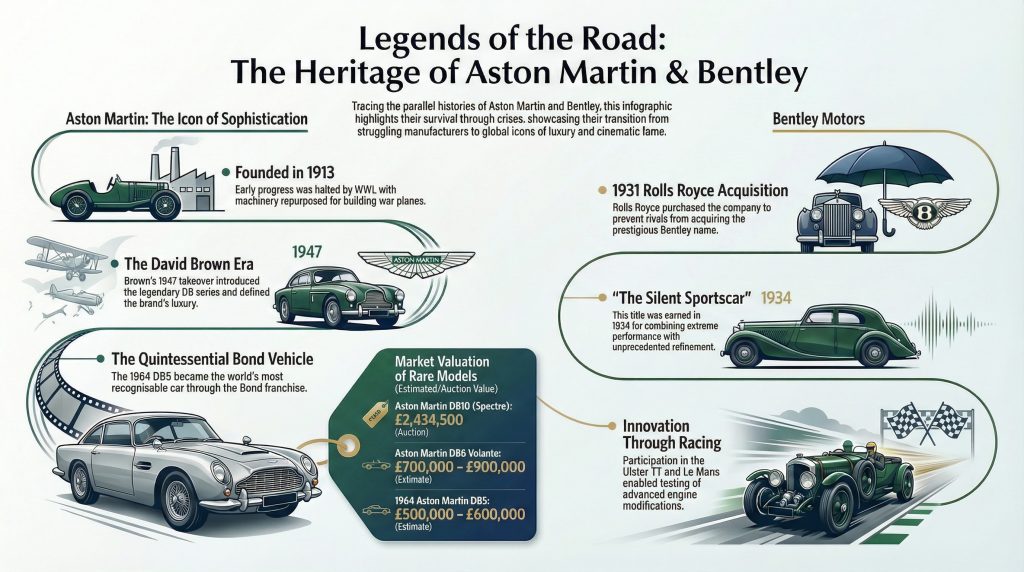 Aston Martin & Bentley - history and evolution