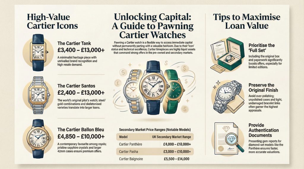 Guide to Pawning Cartier Watches