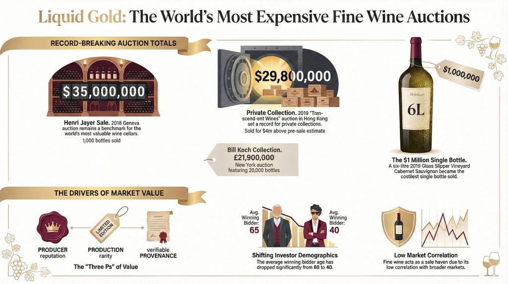 The Most Expensive Fine Wines ever sold worldwide