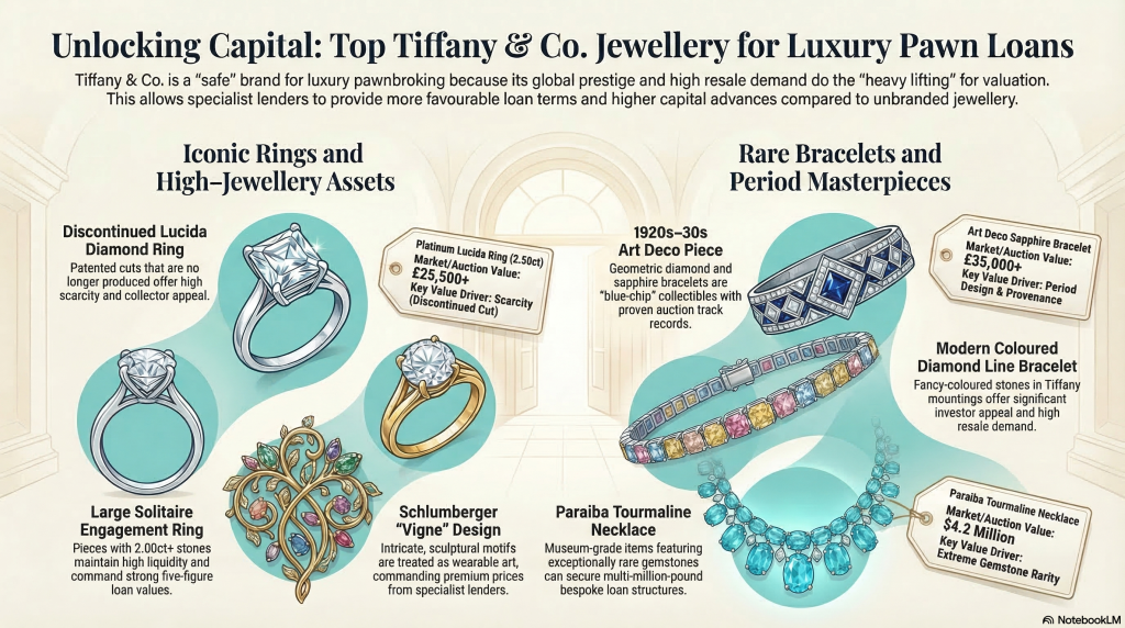 10 Tiffany Rings, Earrings, Necklaces & Bracelets You Can Pawn Today at Luxury Pawn Shops