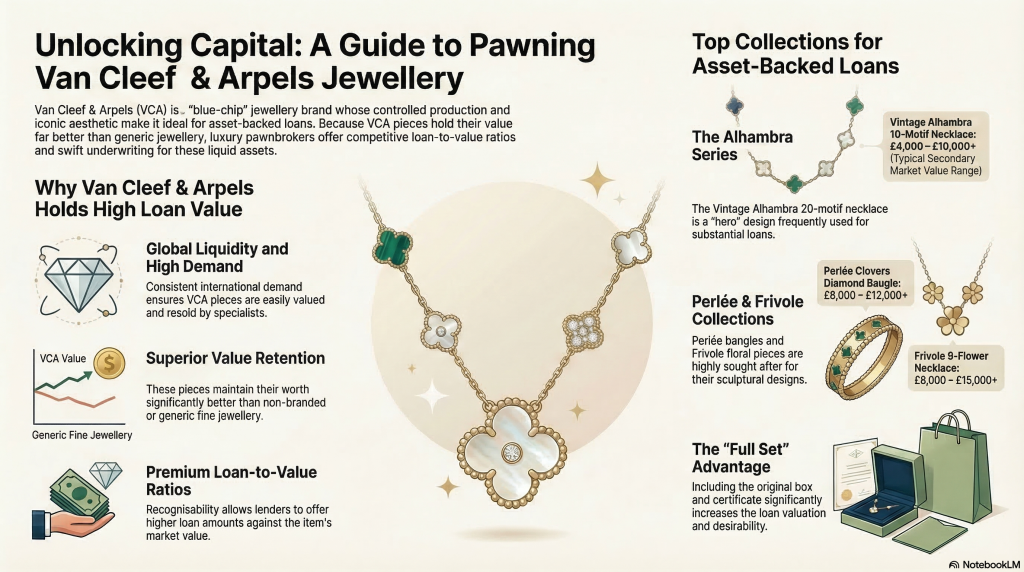 10 Van Cleef & Arpels Rings, Earrings, Necklaces & Bracelets You Can Pawn Today at Luxury Pawn Shops